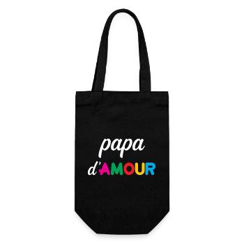 Love Daddy - Vatertag - Geschenkbeutel für Flaschen - Schwarz - Vorne