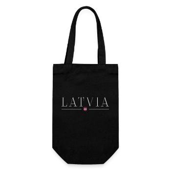 Latvia T-Shirt: Baltic Elegance - Gift Bag for Bottles - black - Front