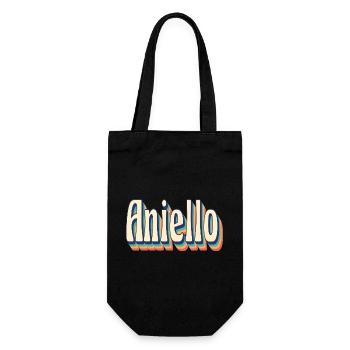 Aniello T-Shirt Retro Vintage T-Shirt Geschenk - Geschenkbeutel für Flaschen - Schwarz - Vorne