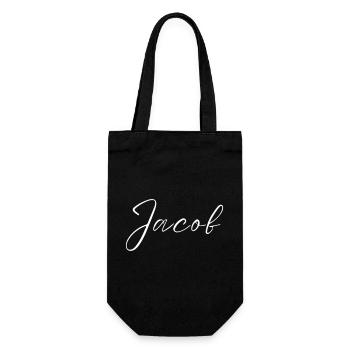 Jacob Name with J Boy's name Boy Birth Baby Boy - Gift Bag for Bottles - black - Front