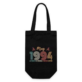 Mai 1994 Geburtstag Mai 1994 Retro - Geschenkbeutel für Flaschen - Schwarz - Vorne
