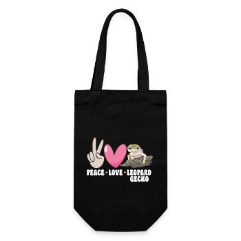 Leopard Gecko Reptile Pet Gecko - Gift Bag for Bottles - black - Front