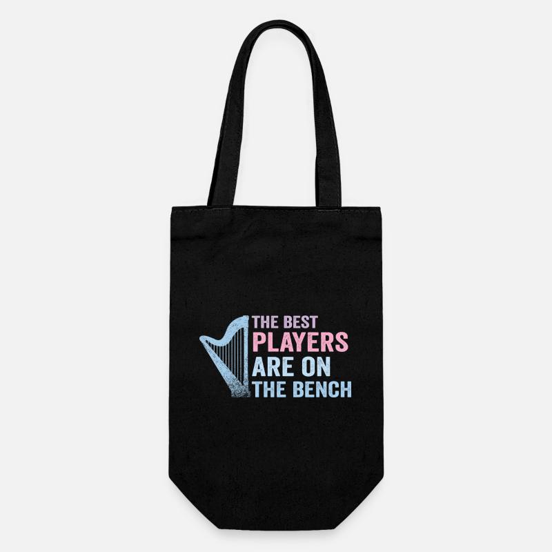 The best players sit on the bench harp - Gift Bag for Bottles - black