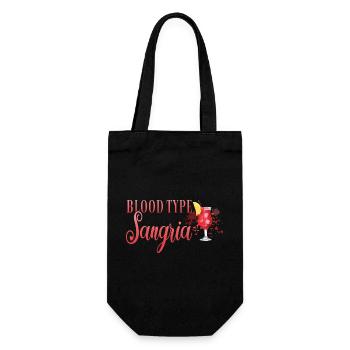 Cocktail Bartender Blood Type Sangria - Geschenkbeutel für Flaschen - Schwarz - Vorne