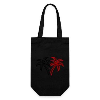 Palm Tree Island Icône Été - Sac à bouteille - noir - Devant