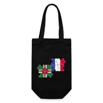 Dominica France Flag Dominican - Gift Bag for Bottles - black - Front