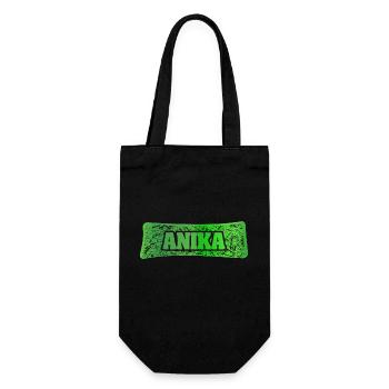 Gift for Anika - Gift Bag for Bottles - black - Front