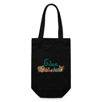 Flowers and paradise - Gift Bag for Bottles - black - Front