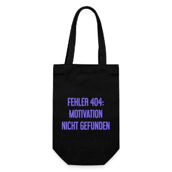 Error 404: Motivation not found - Gift Bag for Bottles - black - Front