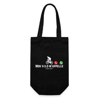 Mon vélo m'appelle je dois y aller ! cadeau vélo - Sac à bouteille - noir - Devant