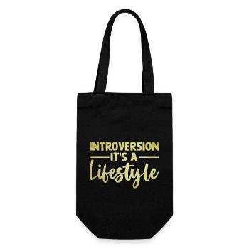 Introversion C’est un dicton de style de vie pour - Sac à bouteille - noir - Devant