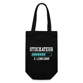 Stuckateur Ausbildung 2 Lehrjahr 2. Lehre Jahr - Geschenkbeutel für Flaschen - Schwarz - Vorne