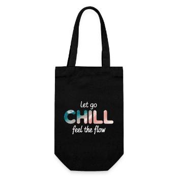 Flow Shirt für Urlaub & Vibes - Geschenkbeutel für Flaschen - Schwarz - Vorne