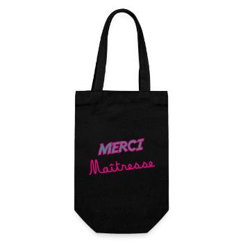 MAÎTRESSE. MERCI. MERCI MAÎTRESSE - Sac à bouteille - noir - Devant