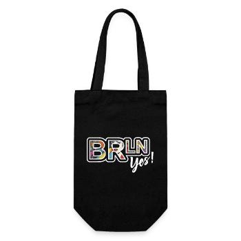Graffiti-Stil Berlin Yes! - Gift Bag for Bottles - black - Front