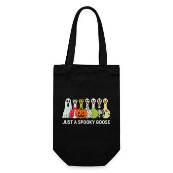 Just A Spooky Goose Halloween Vibes - Gift Bag for Bottles - black - Front