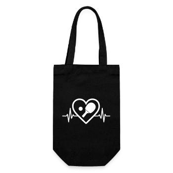 Ping-Pong Heart - Gift Bag for Bottles - black - Front