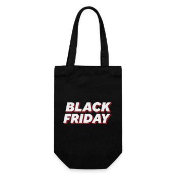 Bold Black Friday Text - Geschenkbeutel für Flaschen - Schwarz - Vorne
