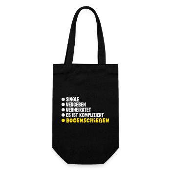 I go archery - Gift Bag for Bottles - black - Front