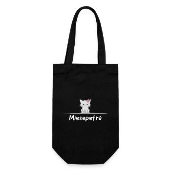 Miesepetra – Cat Saying, Pun, Petra Peter - Gift Bag for Bottles - black - Front