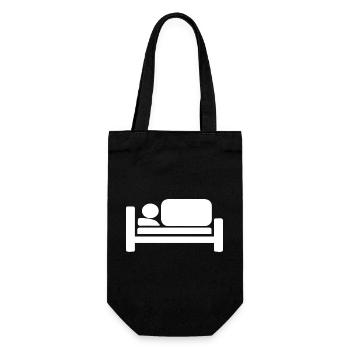 Cooles Bett Silhouetten Piktogramm Design - Geschenkbeutel für Flaschen - Schwarz - Vorne