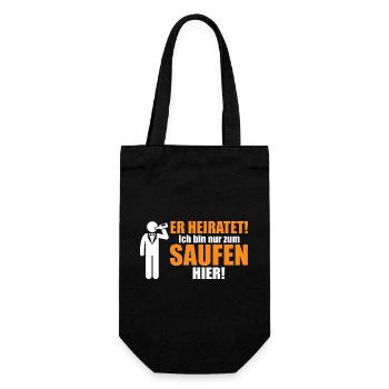 Il va se marier ! Je suis juste là pour boire - Sac à bouteille - noir - Devant