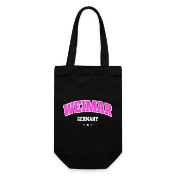 Weimar Germany Typography Neon Pink - Gift Bag for Bottles - black - Front