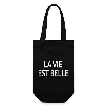 La Vie Est Belle – French chic - Gift Bag for Bottles - black - Front
