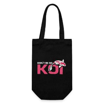 Don't Be So Koi Funny Fish Pond Wordplay Humor - Gift Bag for Bottles - black - Front