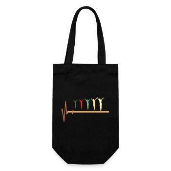 Diving Heartbeat Scuba Diver Pulse EKG - Gift Bag for Bottles - black - Front