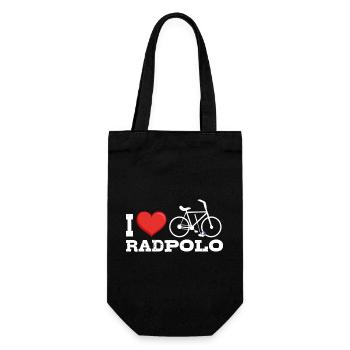 I love bike polo - Gift Bag for Bottles - black - Front