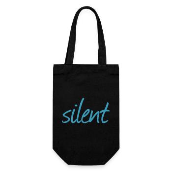 SILENT - Geschenkbeutel für Flaschen - Schwarz - Vorne