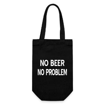 Bier - Geschenkbeutel für Flaschen - Schwarz - Vorne
