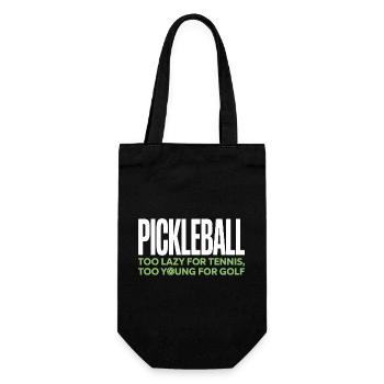 Pickleball Player Too Lazy For Tennis Pickleball - Gift Bag for Bottles - black - Front