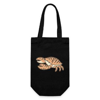 Orange Crab Striped Cartoon Tiger Stripes - Gift Bag for Bottles - black - Front