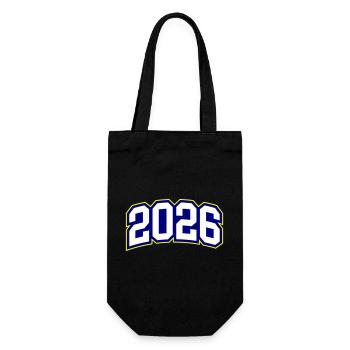 2026 Jahr - Geschenkbeutel für Flaschen - Schwarz - Vorne