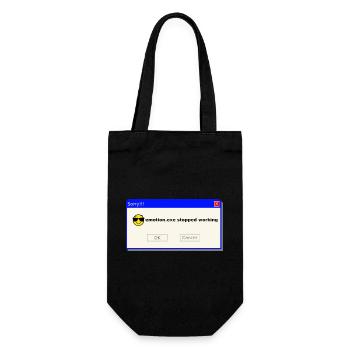 Emotion.exe Error – Dark Glitch Streetwear - Gift Bag for Bottles - black - Front