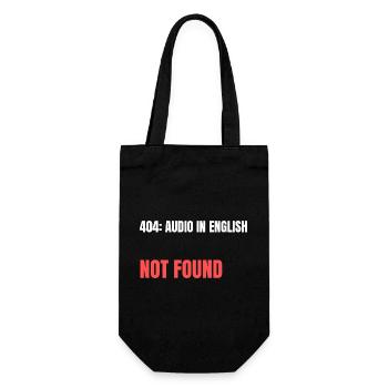 404: Audio English Not Found - Gift Bag for Bottles - black - Front