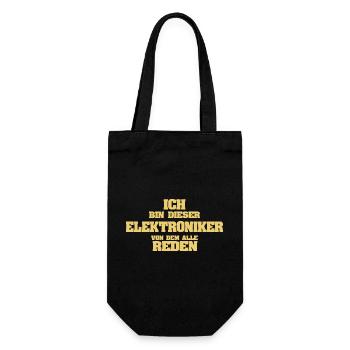 Arbeit Elektroniker - Geschenkbeutel für Flaschen - Schwarz - Vorne