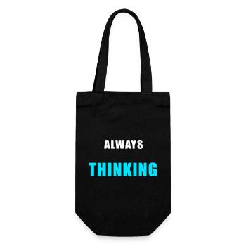 Always Thinking – Minimalist Overthinking Sh - Gift Bag for Bottles - black - Front