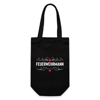 Feuerwehrmann Feuerwehr - Geschenkbeutel für Flaschen - Schwarz - Vorne