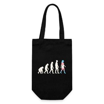 LGBTQ-Pride-Monat – Trans-Evolution - Geschenkbeutel für Flaschen - Schwarz - Vorne