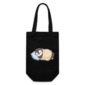 Penguin dort - Sac à bouteille - noir - Devant