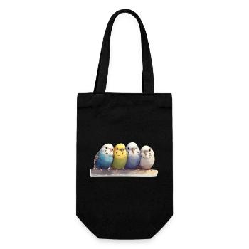 Budgies - Gift Bag for Bottles - black - Front