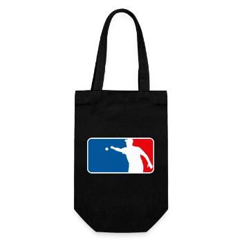 Petanque Boule Logo Major League USA France Sty - Geschenkbeutel für Flaschen - Schwarz - Vorne