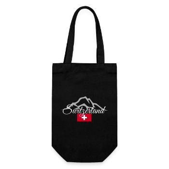 Drapeau suisse - Sac à bouteille - noir - Devant