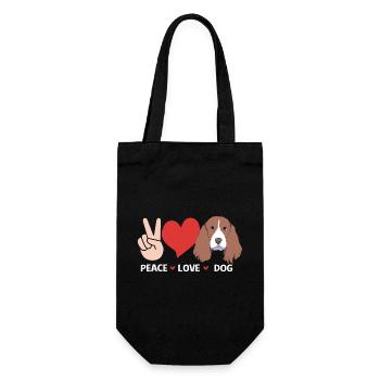 Springer Spaniel Dog - Gift Bag for Bottles - black - Front