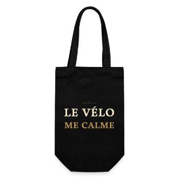 Le Vélo Me Calme - Design Cycliste Minimaliste - Sac à bouteille - noir - Devant
