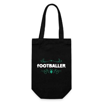 Footballer Ornament Lettering - Gift Bag for Bottles - black - Front
