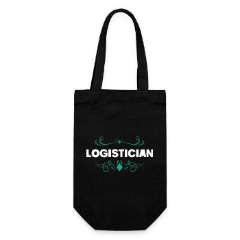 Logo vintage Logistician Imprimé - Sac à bouteille - noir - Devant